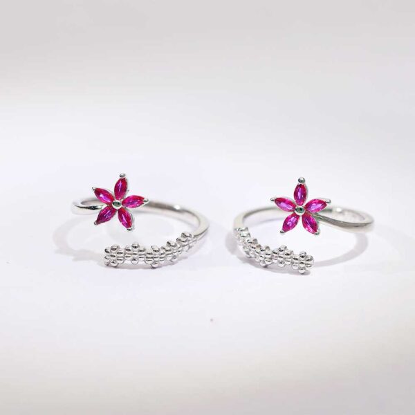 Pink Aura Toe Rings - Image 4