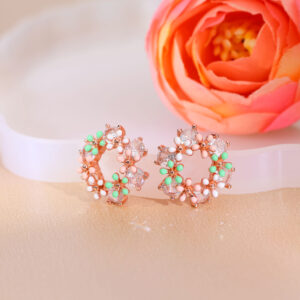 Ambergaze Rosegold Studs