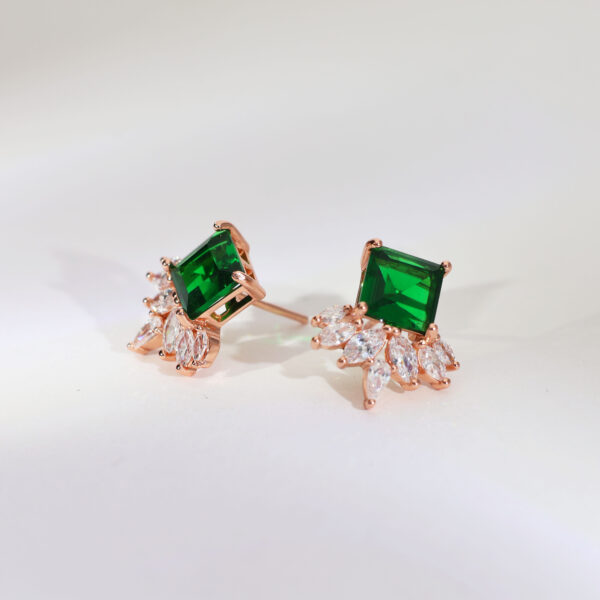 Green Muse Rosegold Studs - Image 6