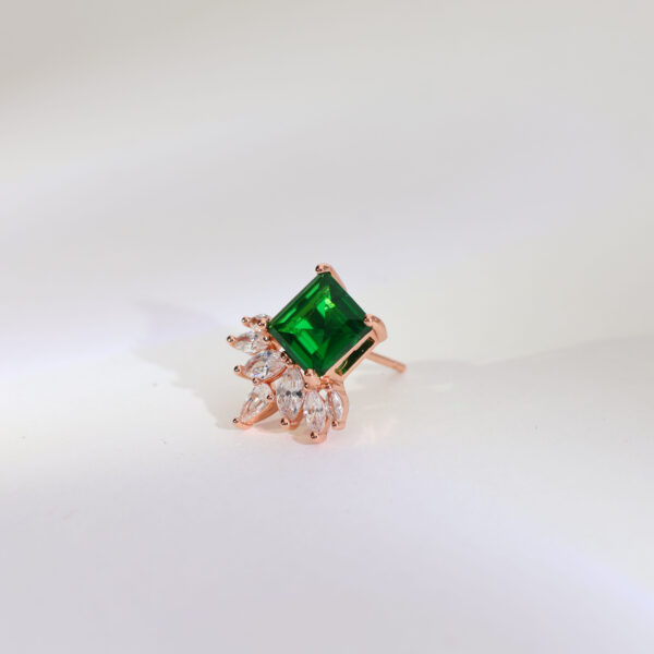 Green Muse Rosegold Studs - Image 2
