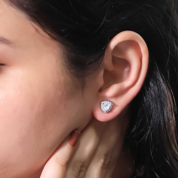 Teardrop Glow Diamond Studs - Image 5