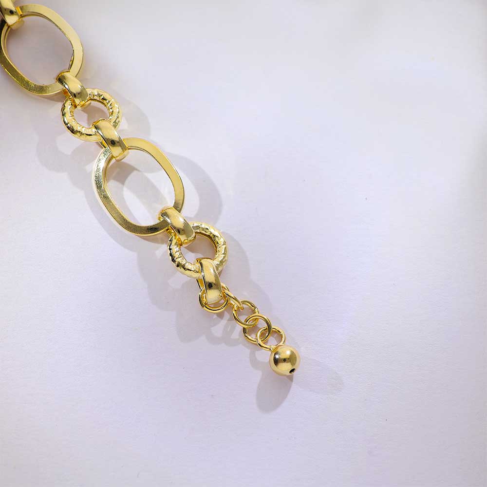 Golden Oval Yellow Gold Bracelet - Image 4