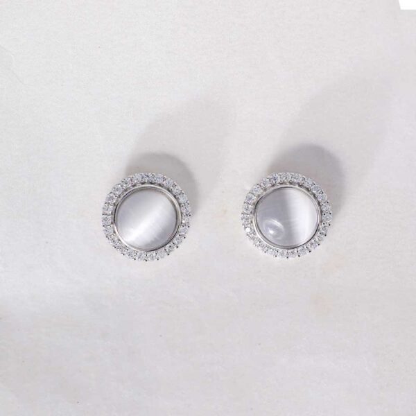 Clasp Glow Silver Earrings - Image 2