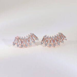 Emerald Radiance Rosegold Studs