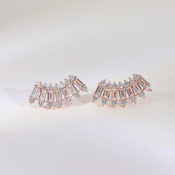 Emerald Radiance Rosegold Studs