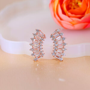 Emerald Radiance Rosegold Studs