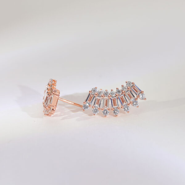 Emerald Radiance Rosegold Studs - Image 3