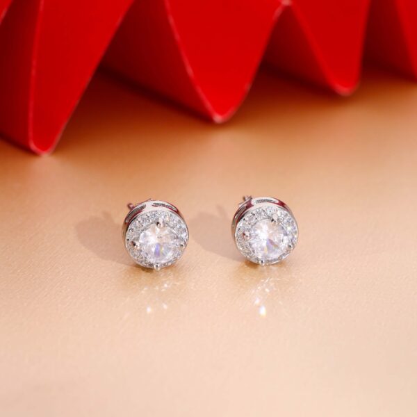 Halo Drop Diamond Studs - Image 6