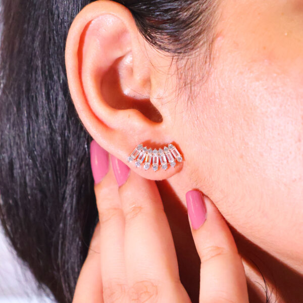 Emerald Radiance Rosegold Studs - Image 6