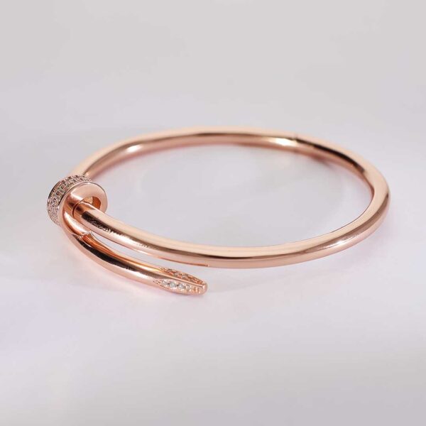 Twist Nail Rosegold Bracelet - Image 4