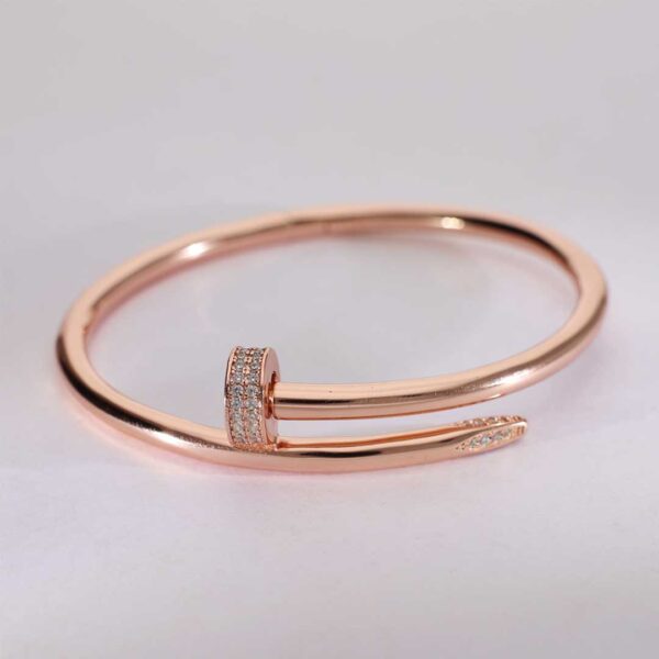 Twist Nail Rosegold Bracelet - Image 2
