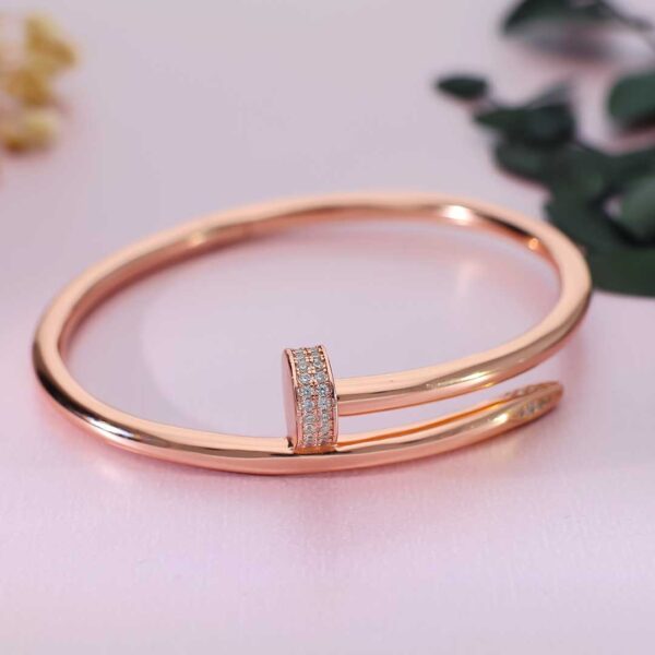 Twist Nail Rosegold Bracelet - Image 5