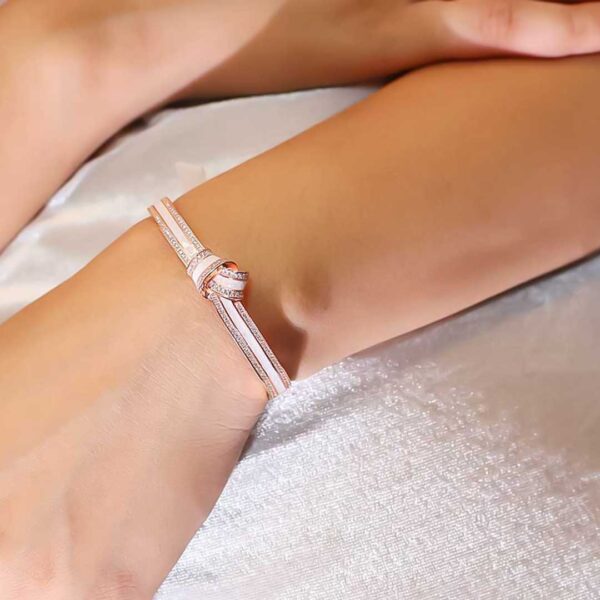 Knot Charm Rosegold Bracelet