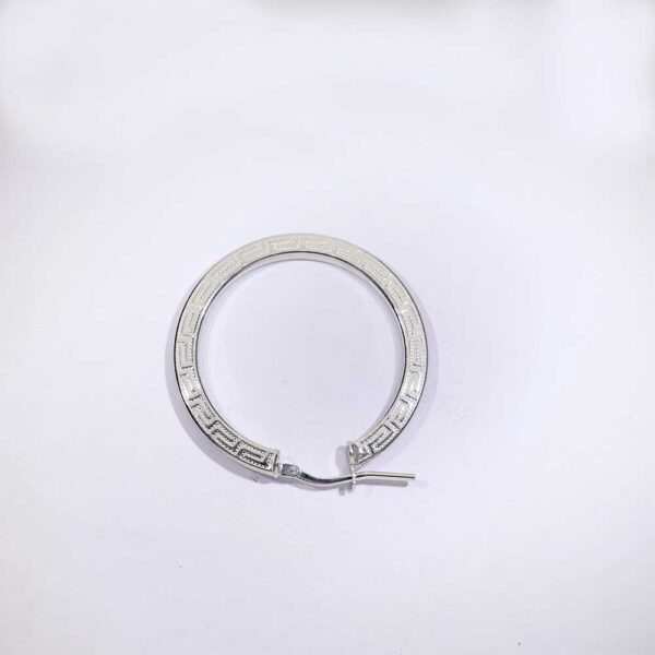 Shine Round Silver Hoops - Image 5