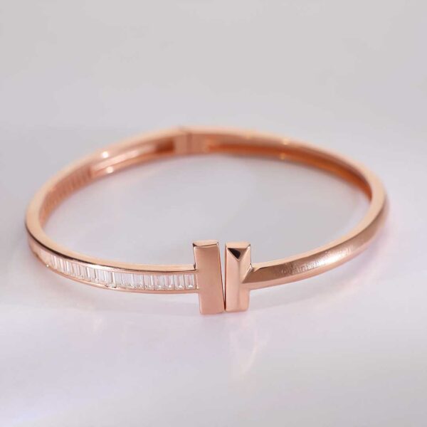 T-Bar Rosegold Bracelet - Image 2