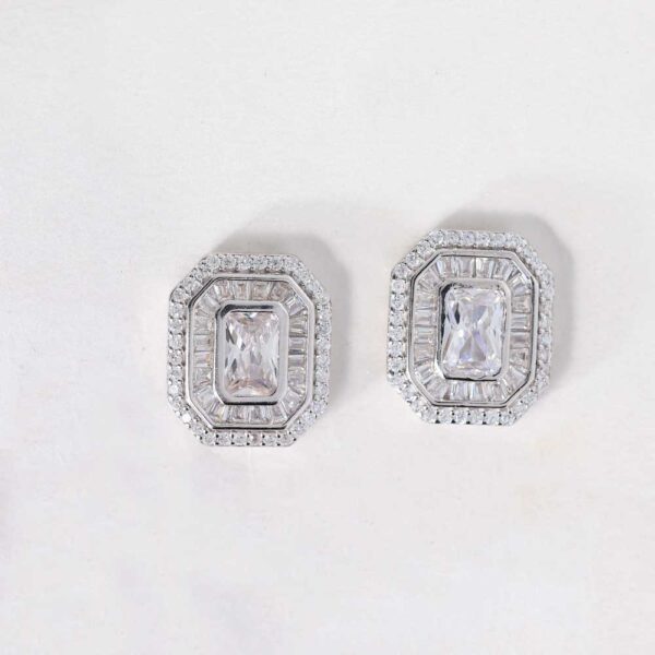 Classic Emerald-Cut Earrings - Image 2