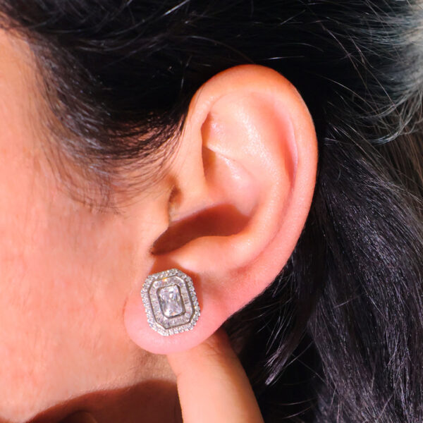 Classic Emerald-Cut Earrings - Image 5