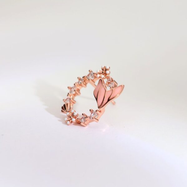 Mermaid Bloom Rosegold Studs - Image 4