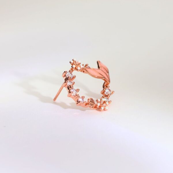 Mermaid Bloom Rosegold Studs - Image 5