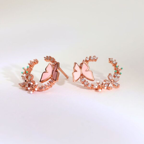 Blush Wings Rosegold Studs - Image 3