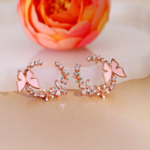 Blush Wings Rosegold Studs