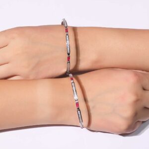 Ruby Line Bangles