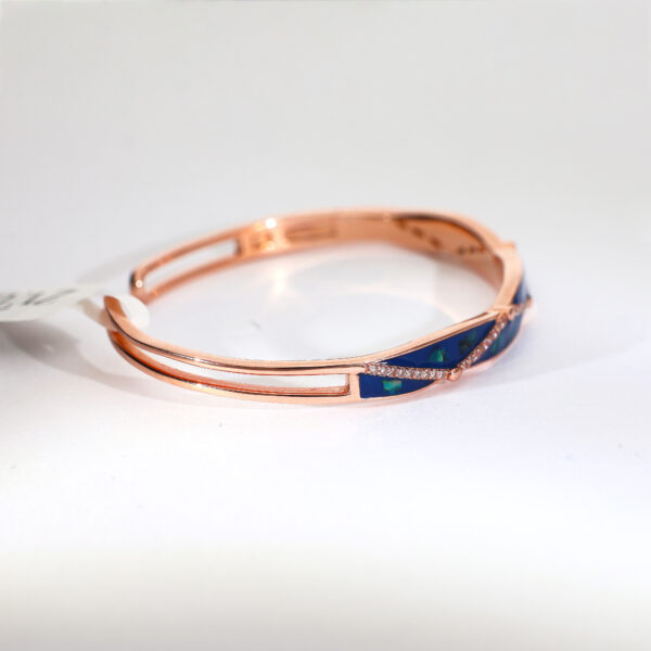 Blue Twist Rosegold Bracelet - Image 3