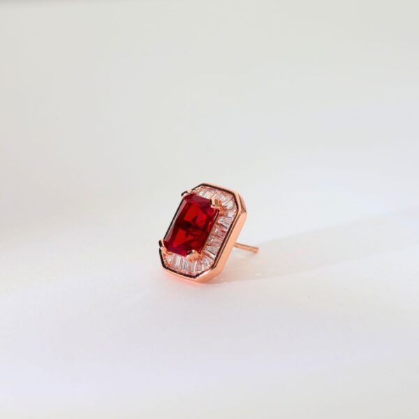 Regal Gleam Rosegold Studs - Image 4