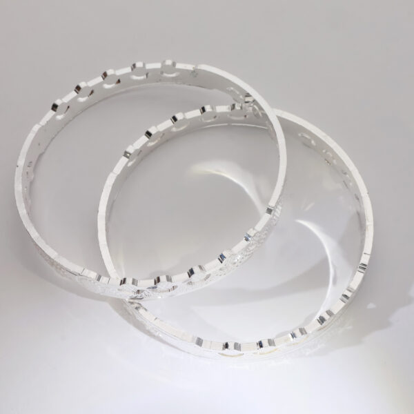Silver Whirl Bangles - Image 7