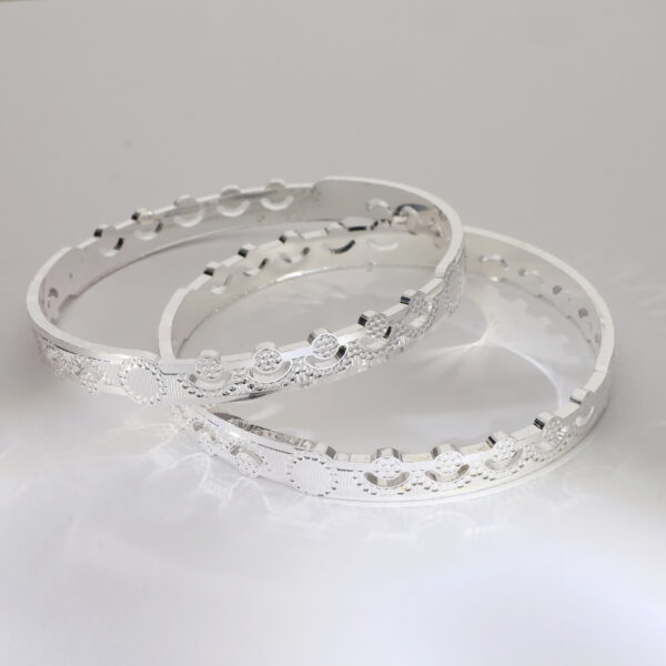 Silver Whirl Bangles - Image 6