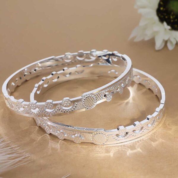 Silver Whirl Bangles - Image 2