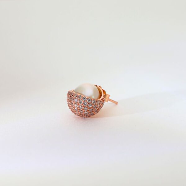 Blush Rise Rosegold Studs - Image 4