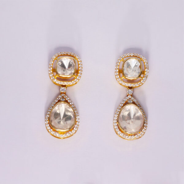 Raag Drop Kundan Earrings - Image 4