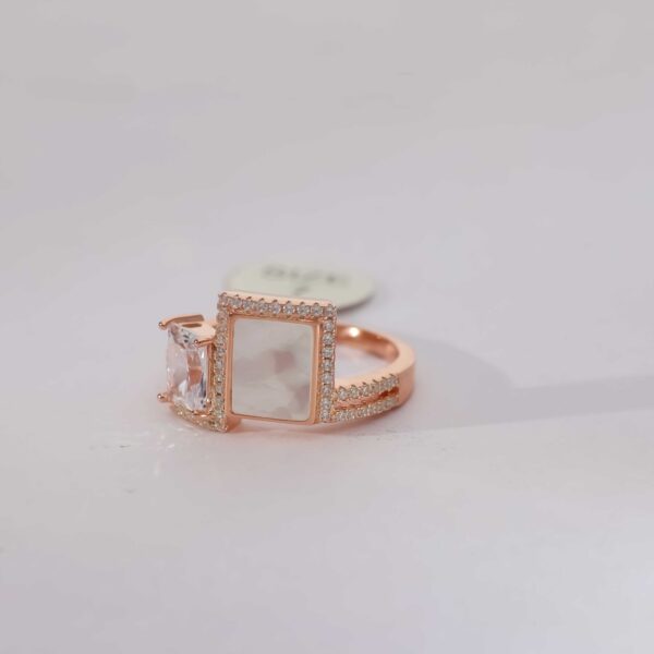 Pearl Glow Rose Gold Ring - Image 4