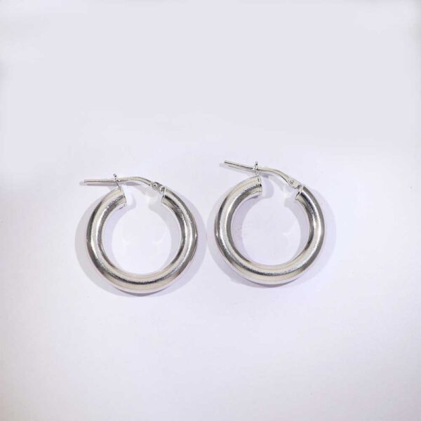 Gleam Hoop Silver Earrings