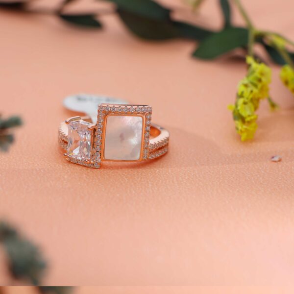 Pearl Glow Rose Gold Ring - Image 5