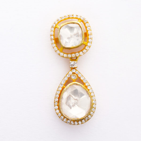 Raag Drop Kundan Earrings - Image 3