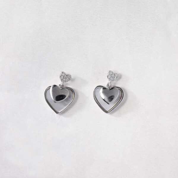 Twin Spark Heart Earrings
