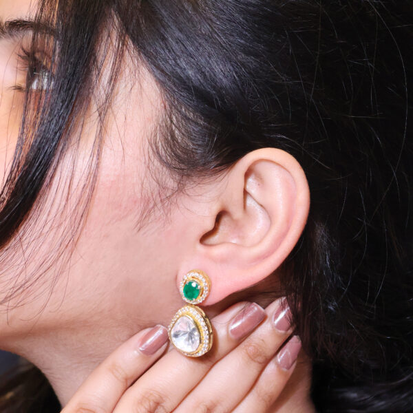 Heer Glow Kundan Earrings - Image 5