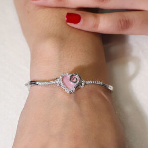 Pink Heart Bangle