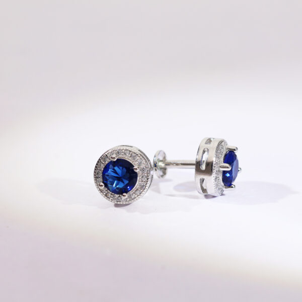 Celestial Blue Diamond Earrings - Image 6