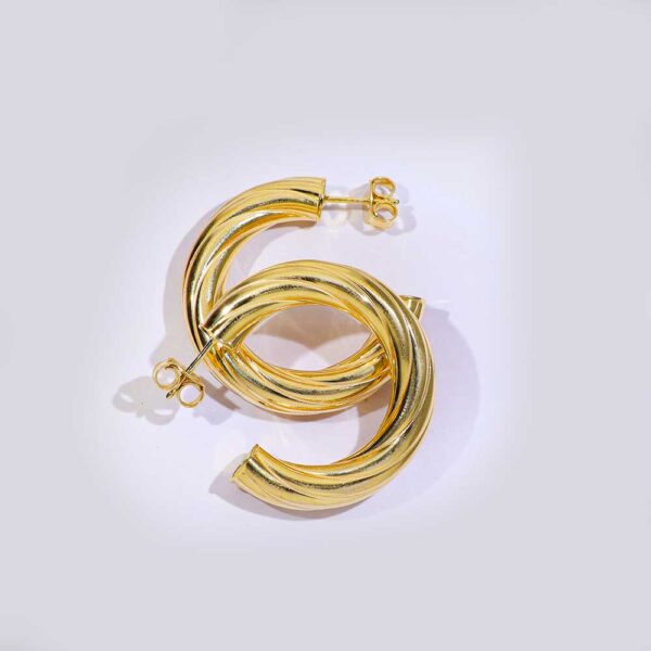 Everyday Gold Hoops - Image 4