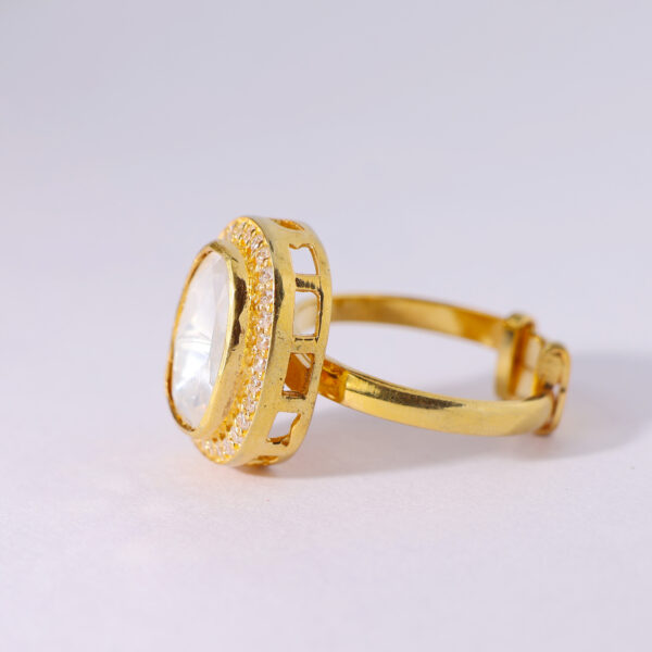 Nayra Mirror Kundan Ring - Image 3