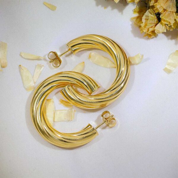 Everyday Gold Hoops - Image 5
