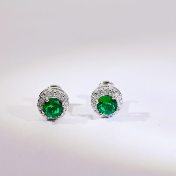 Royal Green  Diamond Earrings - Image 2