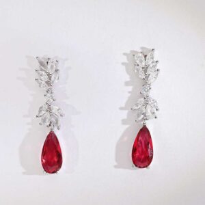 Rosé Leaf Hanging Earrings
