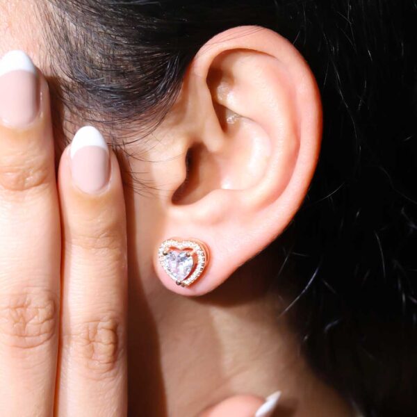 Love Bloom Rosegold Studs - Image 4