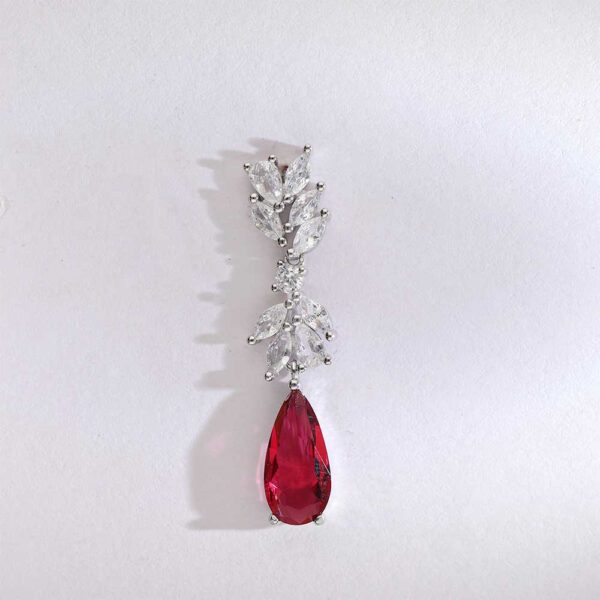 Rosé Leaf Hanging Earrings - Image 3