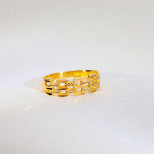 Chic Blockchain Gold Ring