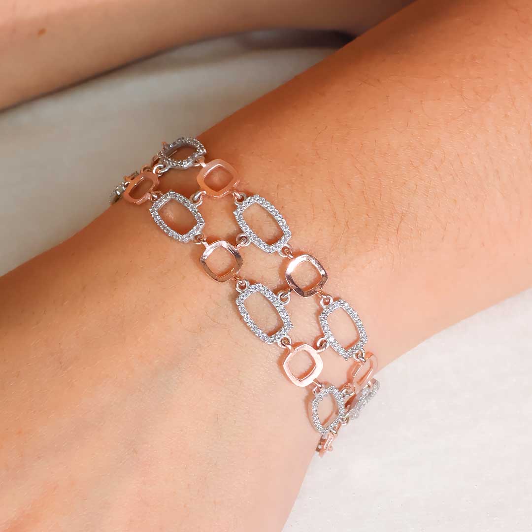 Oval Aura Solitaire Bracelet